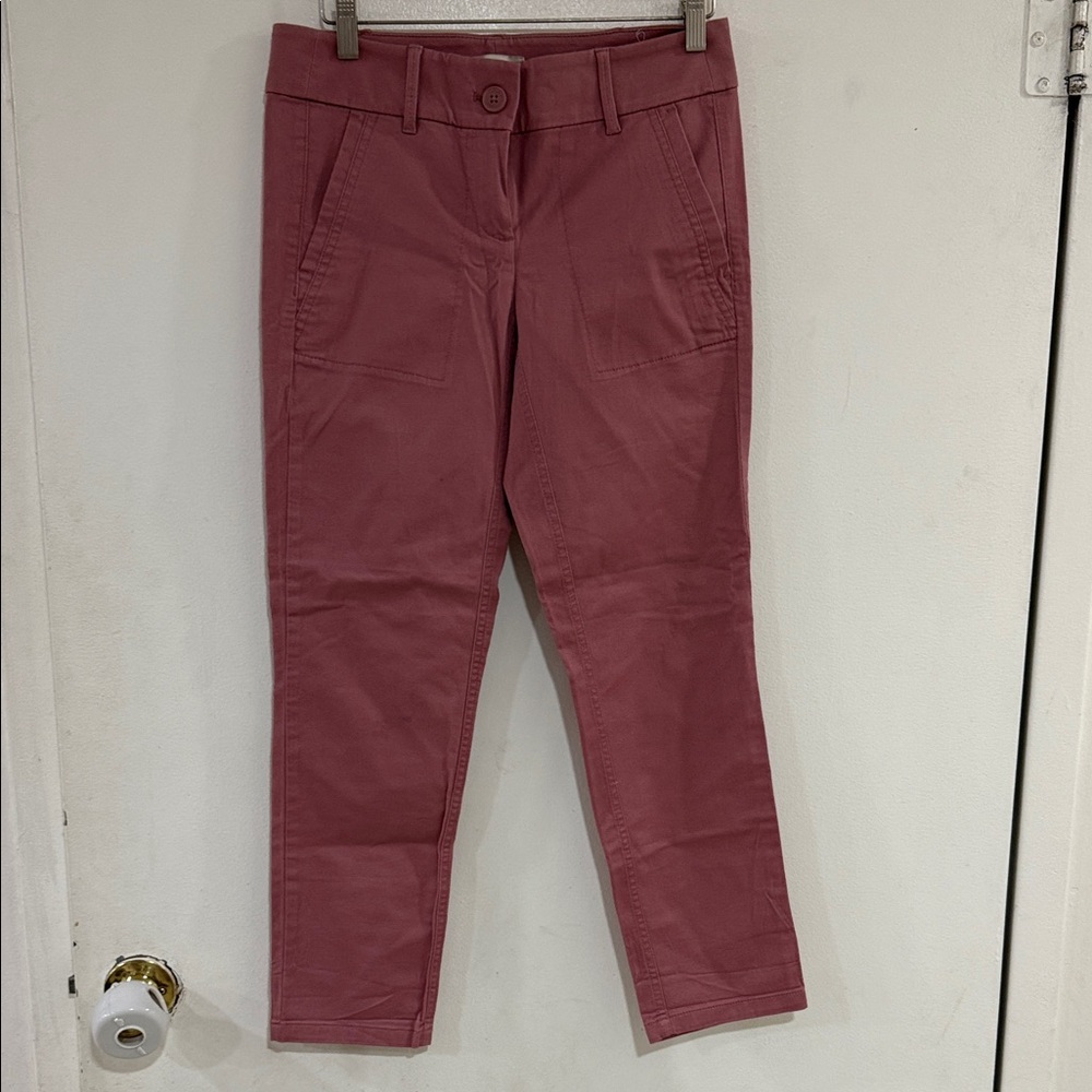 LOFT Mauve Button-Detail Pants